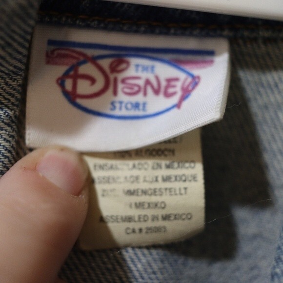 Disney Store Vintage Denim Mickey Mouse Jean Vest Large Y2K Embroidered Jacket - Picture 15 of 16